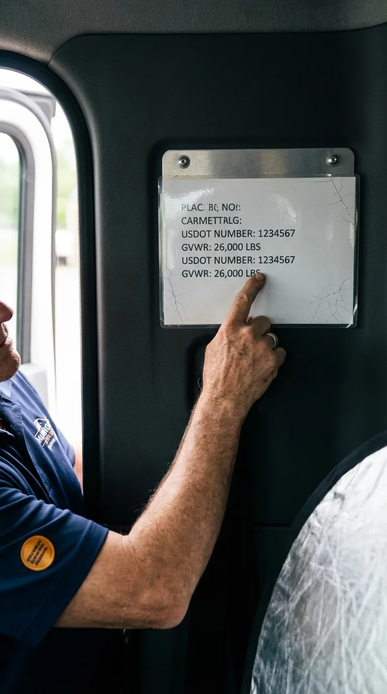 USDOT licensing placard verification in Louisville